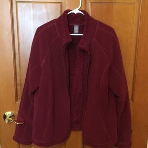 Crimson fleece jacket